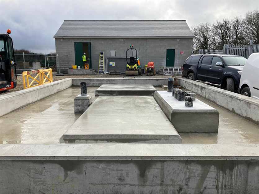 Finished concrete construction in Hayle, Cornwall