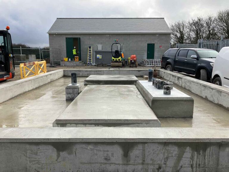 Finished Concrete Substation base built in Newquay