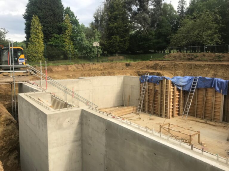 Residential construction of a basement in Sevenoaks